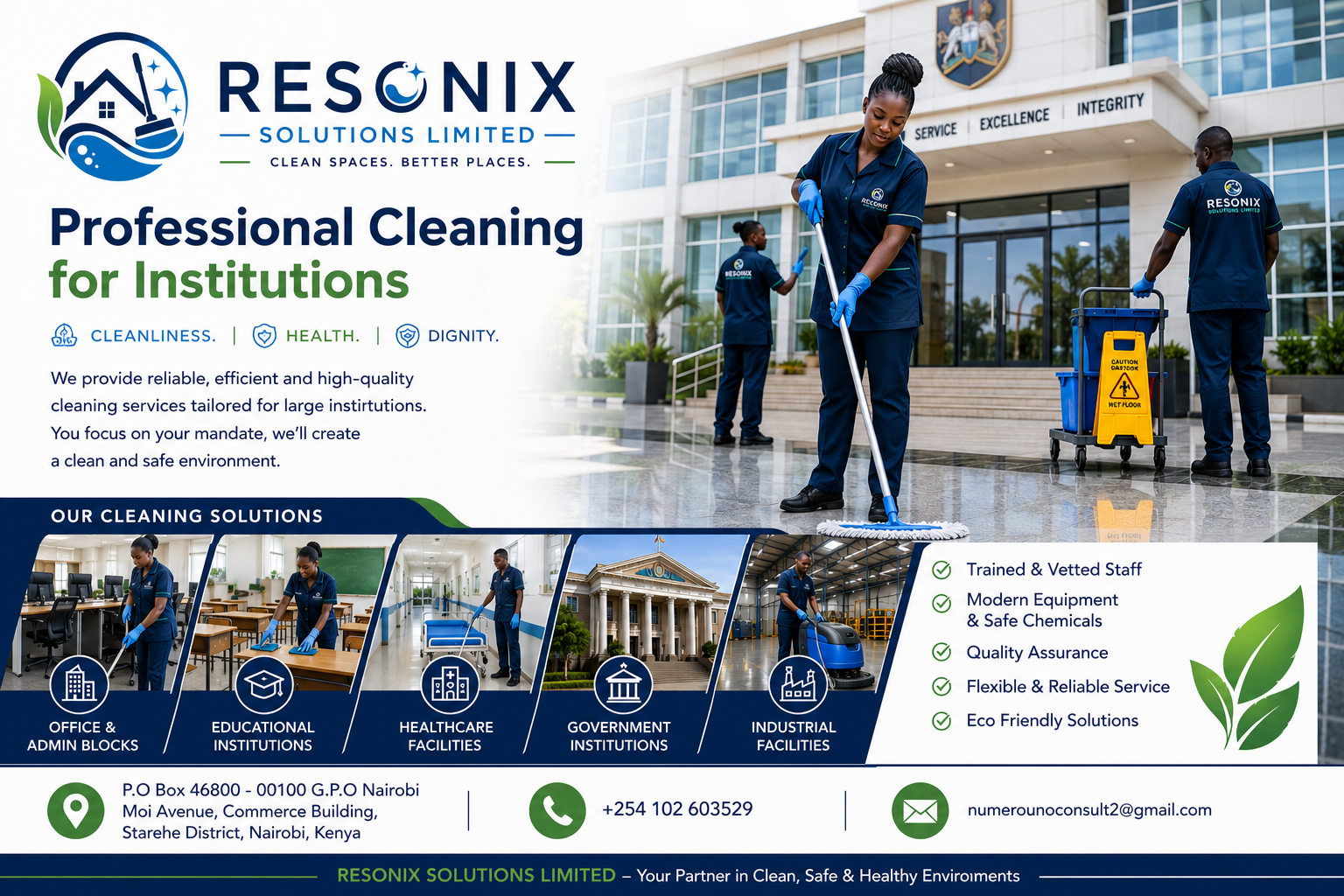 Modern cleaning equipment